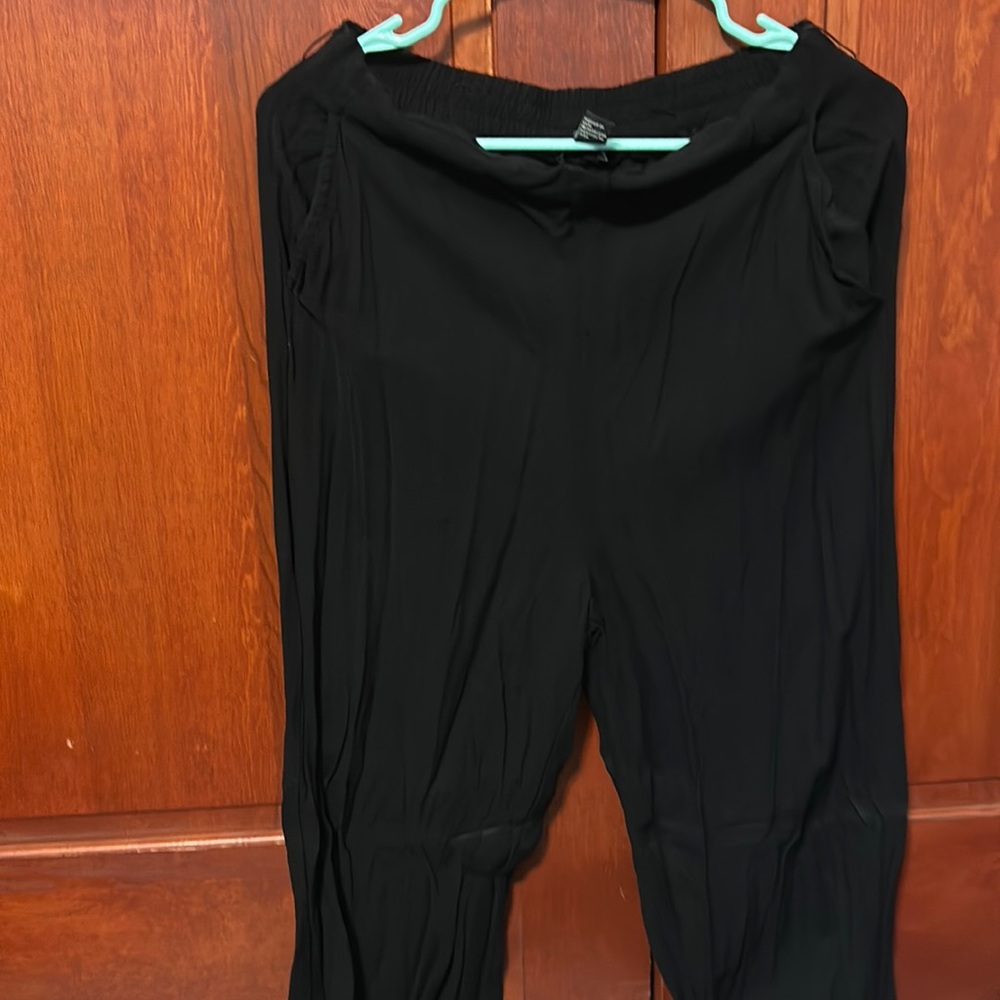 Black loose fitted pants